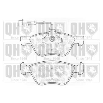 Jeu de 4 plaquettes de frein avant QUINTON HAZELL OEM 9951030