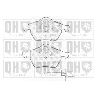 Jeu de 4 plaquettes de frein avant QUINTON HAZELL OEM 1205695 Jeu de 4 plaquettes de frein avant QUINTON HAZELL OEM 1205695