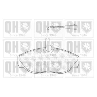Jeu de 4 plaquettes de frein avant QUINTON HAZELL OEM 425224