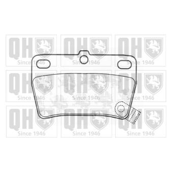 Jeu de 4 plaquettes de frein arrière QUINTON HAZELL OEM 0446642010