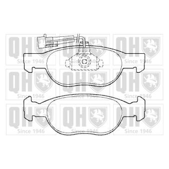 Jeu de 4 plaquettes de frein avant QUINTON HAZELL OEM 77362351