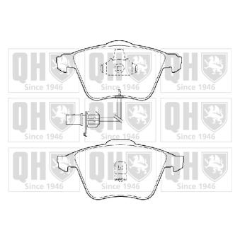 Jeu de 4 plaquettes de frein avant QUINTON HAZELL OEM 4B0698151AC