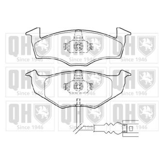 Jeu de 4 plaquettes de frein avant QUINTON HAZELL OEM 6Q0698151B