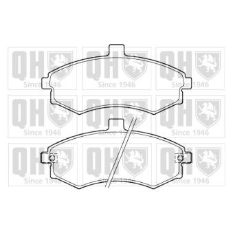 Jeu de 4 plaquettes de frein avant QUINTON HAZELL OEM 581012DA50