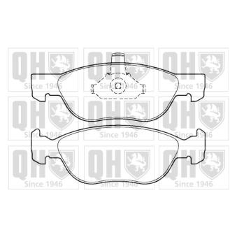 Jeu de 4 plaquettes de frein avant QUINTON HAZELL OEM 77363321