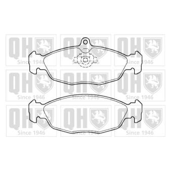 Jeu de 4 plaquettes de frein arrière QUINTON HAZELL OEM 1605087