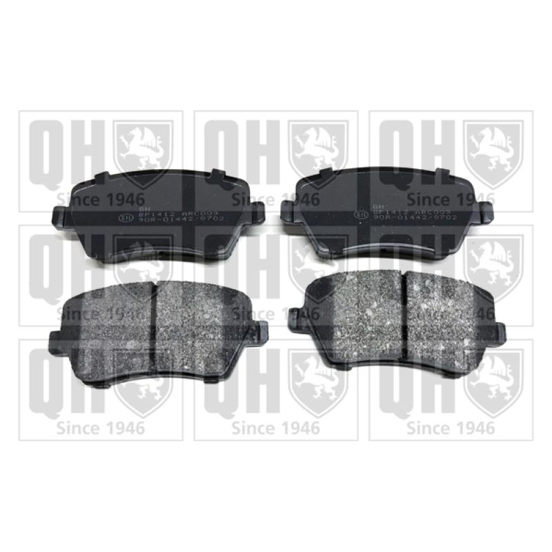 Jeu de 4 plaquettes de frein avant QUINTON HAZELL BP1412 - Visuel 1