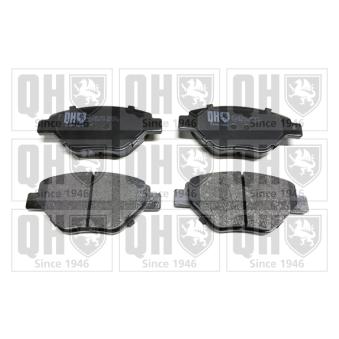 Jeu de 4 plaquettes de frein avant QUINTON HAZELL OEM 7701207673 Jeu de 4 plaquettes de frein avant QUINTON HAZELL OEM 7701207673