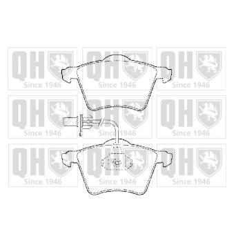 Jeu de 4 plaquettes de frein avant QUINTON HAZELL OEM 1201124