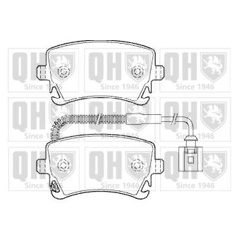 Jeu de 4 plaquettes de frein arrière QUINTON HAZELL OEM 4E4698451A