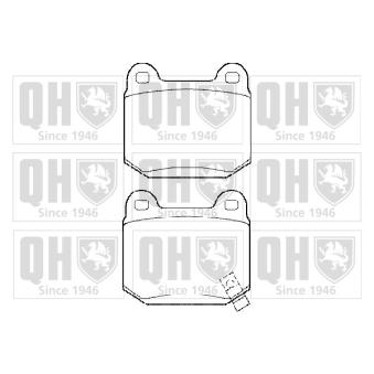 Jeu de 4 plaquettes de frein arrière QUINTON HAZELL OEM 26696FG000