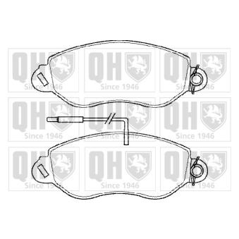 Jeu de 4 plaquettes de frein avant QUINTON HAZELL OEM 41060D6225 Jeu de 4 plaquettes de frein avant QUINTON HAZELL OEM 41060D6225