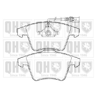 Jeu de 4 plaquettes de frein avant QUINTON HAZELL OEM 7H0698151A