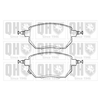 Jeu de 4 plaquettes de frein avant QUINTON HAZELL OEM 41060CC090 Jeu de 4 plaquettes de frein avant QUINTON HAZELL OEM 41060CC090
