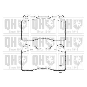 Jeu de 4 plaquettes de frein avant QUINTON HAZELL OEM 45022TGHA02