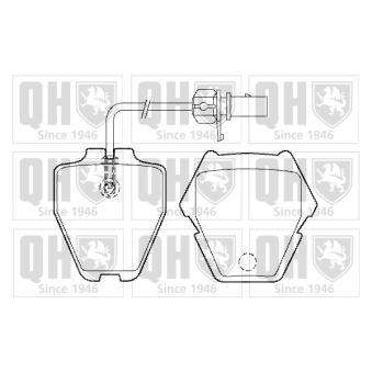 Jeu de 4 plaquettes de frein avant QUINTON HAZELL OEM 4B3698151