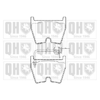 Jeu de 4 plaquettes de frein avant QUINTON HAZELL OEM 8T0698151D