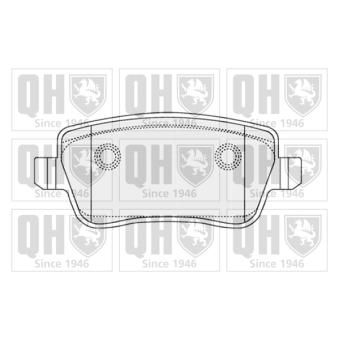 Jeu de 4 plaquettes de frein arrière QUINTON HAZELL OEM 425325