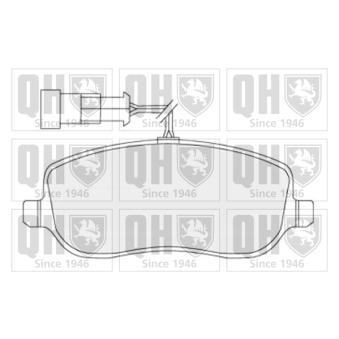 Jeu de 4 plaquettes de frein avant QUINTON HAZELL OEM 77363627