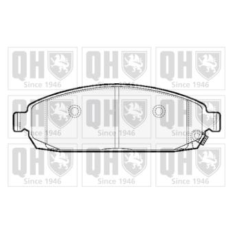 Jeu de 4 plaquettes de frein avant QUINTON HAZELL OEM 5080868AB