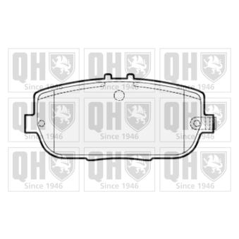 Jeu de 4 plaquettes de frein arrière QUINTON HAZELL OEM N1Y32643ZA