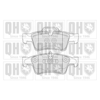 Jeu de 4 plaquettes de frein arrière QUINTON HAZELL OEM 1644201920