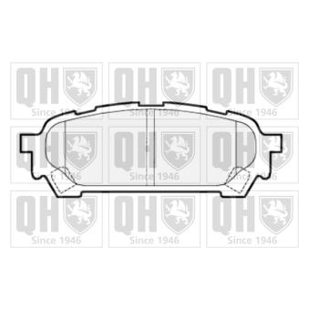 Jeu de 4 plaquettes de frein arrière QUINTON HAZELL OEM 32006220