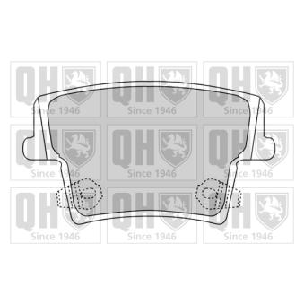 Jeu de 4 plaquettes de frein arrière QUINTON HAZELL OEM 5142566AB