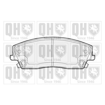 Jeu de 4 plaquettes de frein avant QUINTON HAZELL OEM K68147681AB