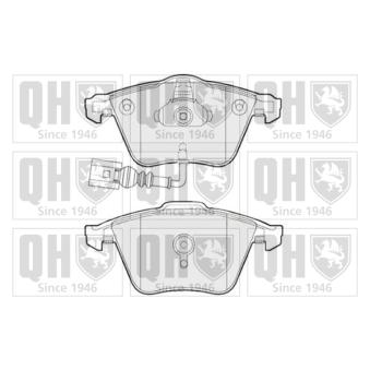 Jeu de 4 plaquettes de frein avant QUINTON HAZELL OEM 8J0698151A