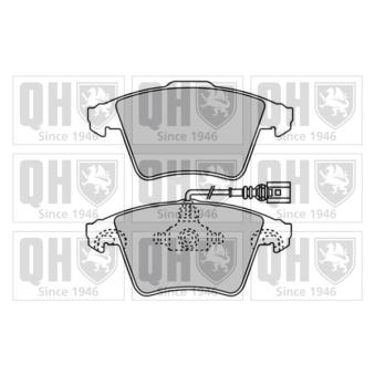 Jeu de 4 plaquettes de frein avant QUINTON HAZELL OEM 7L6698151F