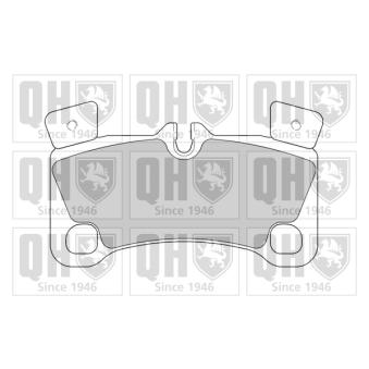 Jeu de 4 plaquettes de frein arrière QUINTON HAZELL OEM 95535293960