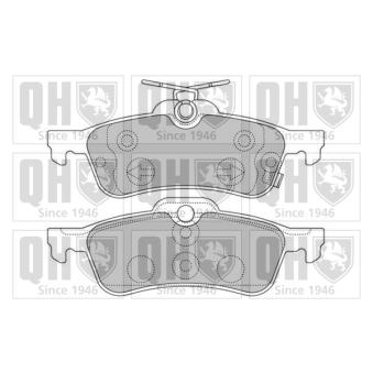 Jeu de 4 plaquettes de frein arrière QUINTON HAZELL OEM 044660D010