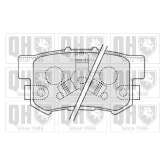 Jeu de 4 plaquettes de frein arrière QUINTON HAZELL OEM 43022T2MT00