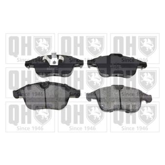 Jeu de 4 plaquettes de frein avant QUINTON HAZELL BP1664 pour MICROCAR VIRGO 1.6 16V - 110cv