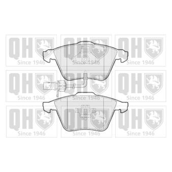 Jeu de 4 plaquettes de frein avant QUINTON HAZELL OEM 8E0698151G