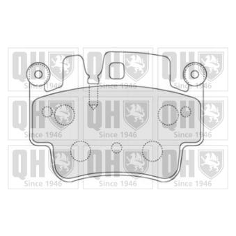 Jeu de 4 plaquettes de frein avant QUINTON HAZELL OEM 99635294902 Jeu de 4 plaquettes de frein avant QUINTON HAZELL OEM 99635294902