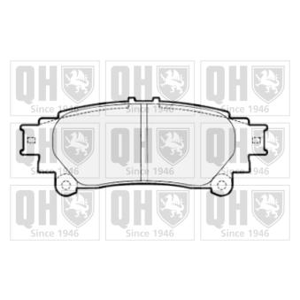 Jeu de 4 plaquettes de frein arrière QUINTON HAZELL OEM 0446647071