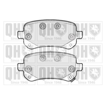 Jeu de 4 plaquettes de frein arrière QUINTON HAZELL OEM 5U2Z2Z200BA