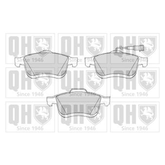 Jeu de 4 plaquettes de frein avant QUINTON HAZELL OEM 95518217 Jeu de 4 plaquettes de frein avant QUINTON HAZELL OEM 95518217