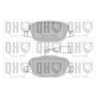 Jeu de 4 plaquettes de frein arrière QUINTON HAZELL OEM 77365542