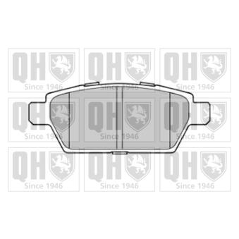 Jeu de 4 plaquettes de frein arrière QUINTON HAZELL OEM GPYA2648ZD