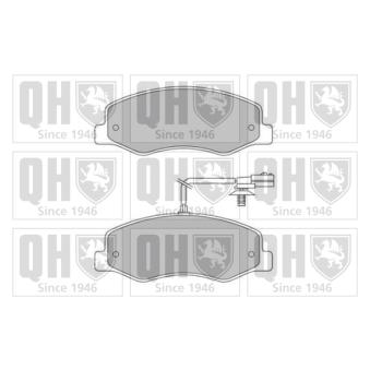 Jeu de 4 plaquettes de frein arrière QUINTON HAZELL OEM 4406000Q0G