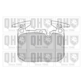 Jeu de 4 plaquettes de frein avant QUINTON HAZELL OEM 34116857968