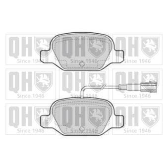 Jeu de 4 plaquettes de frein arrière QUINTON HAZELL OEM 77367241