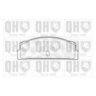 Jeu de 4 plaquettes de frein arrière QUINTON HAZELL OEM 5951868