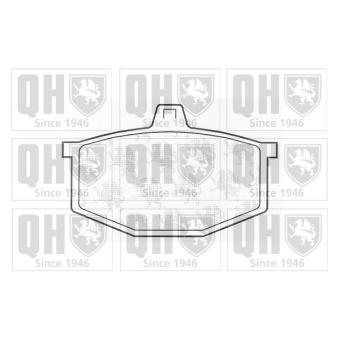 Jeu de 4 plaquettes de frein avant QUINTON HAZELL OEM 7701202893