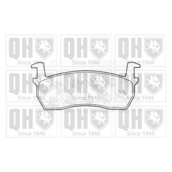 Jeu de 4 plaquettes de frein avant QUINTON HAZELL [BP230]