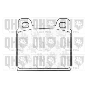 Jeu de 4 plaquettes de frein avant QUINTON HAZELL OEM 211698151F