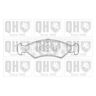 Jeu de 4 plaquettes de frein avant QUINTON HAZELL OEM 89FX2K021AA